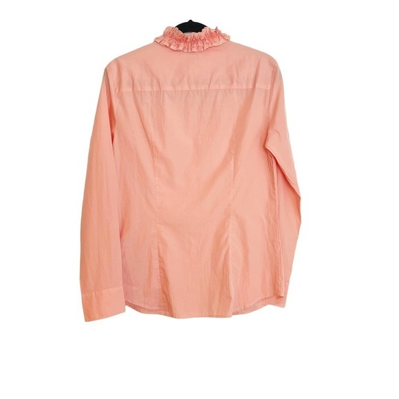 J. CREW Women's Peach Button Down Shirt Blouse Long Sleeve Size M - Picture 3 of 8